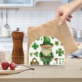 thumbnail image 6 of Napkin Holder for Table Shamrock Gnome Green Heart Acrylic Clear Tissue Dispenser Stand Kitchen Dining Bar Tabletop Picnic Restaurant Decor, 6 of 9