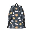 thumbnail image 2 of Lsque Cartoon Animals Pattern Canvas Daypack, Durable Backpack, High-quality Versatile Backpack,Vintage Compact Backpack-Medium, 2 of 6