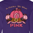 thumbnail image 4 of Inktastic In October We Wear Pink with Ribbon and Pink Pumpkins Long Sleeve T-Shirt, 4 of 5