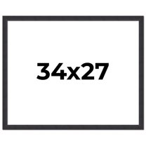 34x27 Frame Black Real Wood Picture Frame Width 1.25 Inches | Interior Frame Depth 0.5 Inches |