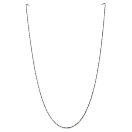Primal Gold 14 Karat White Gold 1.75mm Diamond Cut Rope Chain