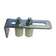thumbnail image 5 of Conjunto de puerta corrediza enrollable para puerta de jardín con soporte de rodillo doble de nailon, resistente blanco, 5 of 9