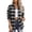 Black White, variant on Plaid Button Down Shirts for Women Long Sleeve Shirts Loose Fit Casual Blouse Tops