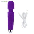 thumbnail image 6 of BadPiggies Personal Wand Massager Rechargeable Handheld Muscle Massager, 20 Vibrating Patterns 8 Speeds Potable for Back Neck Shoulder Sports Recovery, Purple, 6 of 6