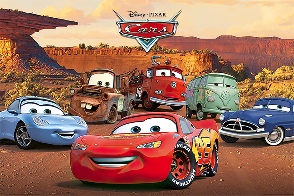 Cars - Disney / Pixar Movie Poster (Characters: Lightning Mcqueen & Sally...)  - Walmart.com