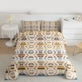 thumbnail image 2 of Homewish Vintage Aztec Geometric Queen Comforter Set,Rustic Farmhouse Cabin Bedding Sets,Brown Blue Bedding Comforter Set For Adults,Super Cozy Room Decor Reversible,3-Piece, 2 of 8