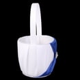 thumbnail image 4 of Bewildely Elegant Satin Crystal Wedding Ceremony Party Basket Girl White Flower Blue Kits de decoración para fiestas, 4 of 6