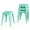 2# Mint Green, variant on 18 Inch Industrial Metal Bar Stools Set of 4, Stackable Classroom Stools, Backless Short Dining Chairs for Indoor Outdoor, Kitchen Restaurant (Black)
