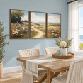 Rustic Country Framed Canvas Wall Art Vintflower Field Decor Calming ...