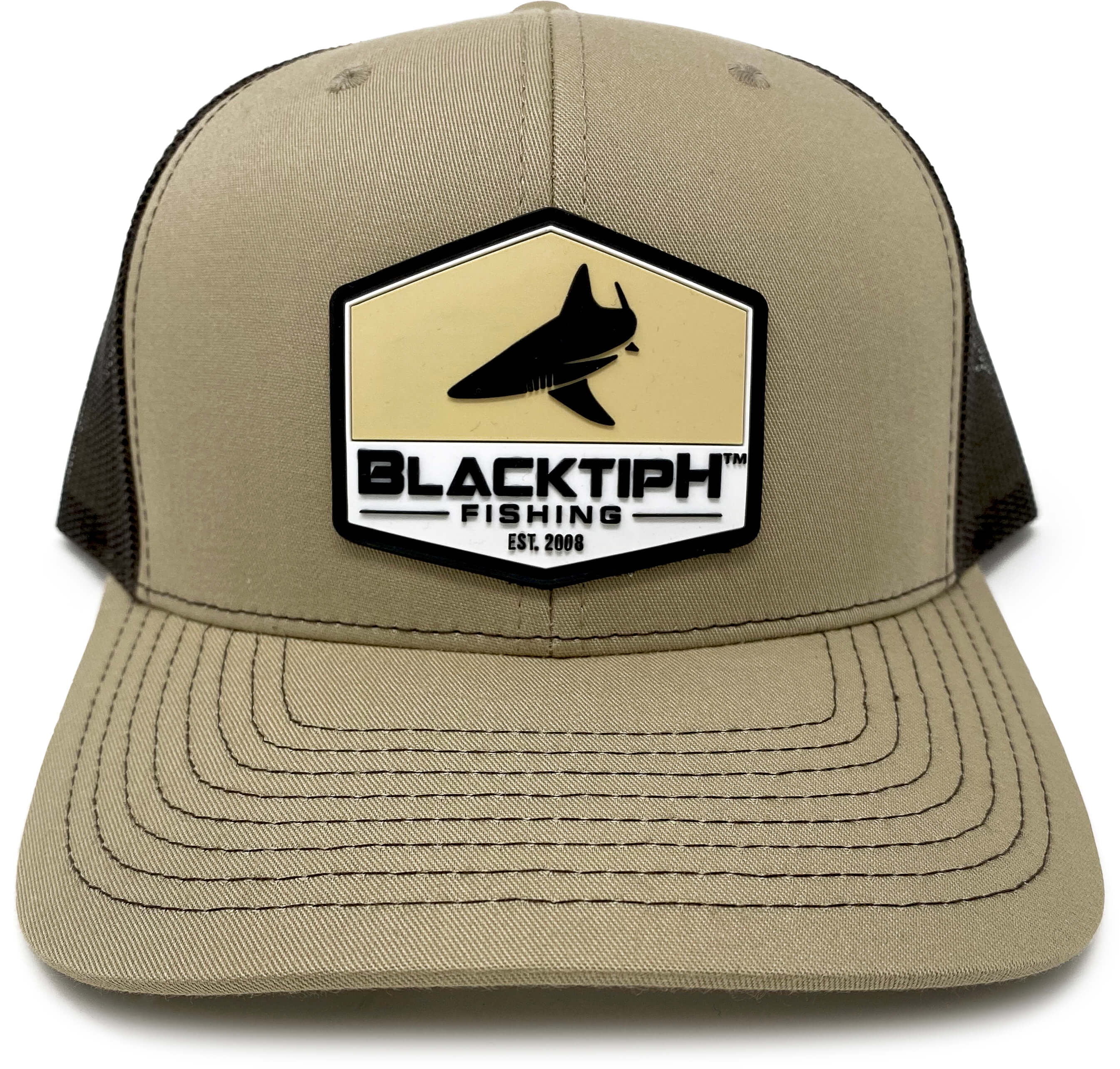 BlacktipH Snapback Hat Khaki Brown With Rubber Patch Adult Unisex 