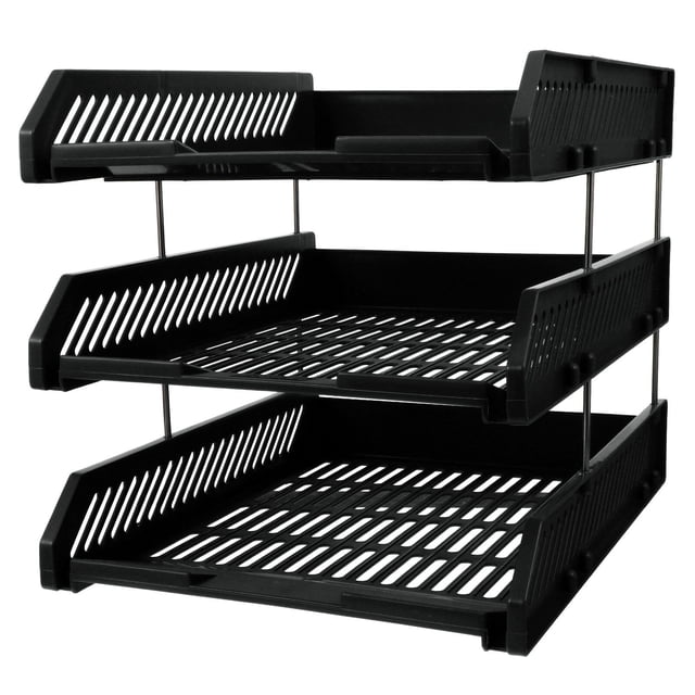 MIANGASTORE 1pc 3 Tier Document Rack File Holder Letter Folder Tray for Company Office