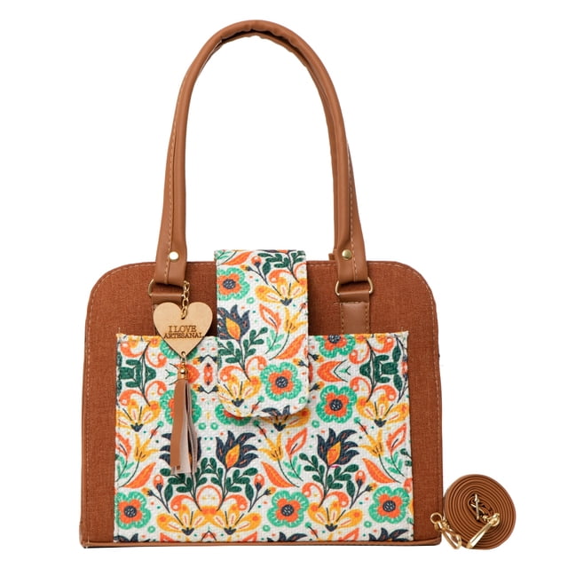 Bolso Yute Para Dama FANA Elsa Color Camel Bonita Adquiérela, M3949!!