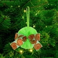 thumbnail image 6 of Lwlmwt Christmas Ornaments Balls, 6 Pack Plush Christmas Tree Hanging Baubles with Bow, Decorative Green Pendants for Bedroom, Living Room Holiday Party & Thanksgiving Decor, 6 of 8
