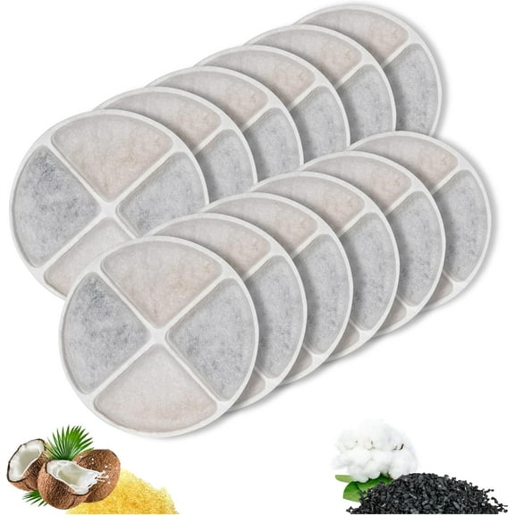 12 Pack Cat Water Fountain Filters Compatible with Pet Fountain Filters Replacement, Pet Filters for Water Fountain