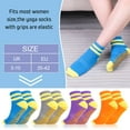 thumbnail image 2 of sixwipe 4 Pairs Non Slip Grip Socks, Anti Slip Socks with Cushion, Full Toe Ankle Fall Prevention Grip Socks, Non Skid Socks for Yoga, Pilates, Dance, Ballet, Women, 2 of 8