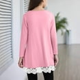 thumbnail image 7 of dazeni Tween Girls Tunic Tops Trendy Lace Trim Hem Flowy Casual Dressy Tops Long Sleeve Crewneck Shirts Y2k Clothes Fashion Fall Clothes, 7 of 7