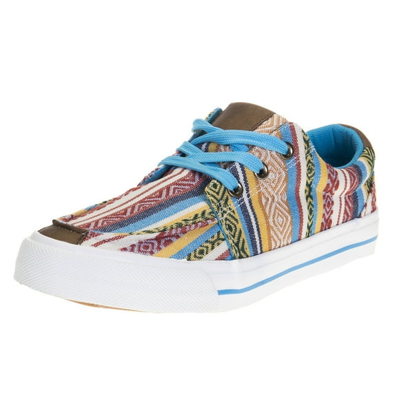 Roper Footwear Womens  Angel Fire Blue Aztec Tennis Shoe 9.5 Multi