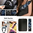thumbnail image 4 of Jeiento Butterfly 13 PCS Car Seat Cover Full Set Car Front Rear Seat Covers Steering Wheel Cover Key Chain Chapstick Car Coasters Seat Belt Pads Flower Automobile Accessory Interior Decor, 4 of 8