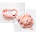 thumbnail image 4 of Qarigey portátil plegable de Color sólido para hombre y mujer, bolsa impermeable con cremallera, para acampar, senderismo, teléfono, Envolturas para manijas de equipaje Rosado, 4 of 6