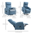thumbnail image 3 of HOMCOM Fauteuil Inclinable de Massage avec 8 Points de Vibration, 3 of 9
