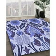 thumbnail image 2 of Ahgly Company Indoor Round Patterned Deep Periwinkle Purple Area Rugs, 6' Round, 2 of 6