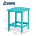 thumbnail image 3 of TORVA Adirondack Outdoor Garden Side Table, HDPE Recycled Plastic End Table for Patio, Garden Coffee Table Weather Resistant, Turquoise, 3 of 10