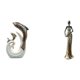 thumbnail image 1 of Figura de delfín de cerámica blanca esculpida, estatua de dama tribal, figura de escritorio de resina que exhibe arte abstracto moderno, adecuada para, 1 of 8
