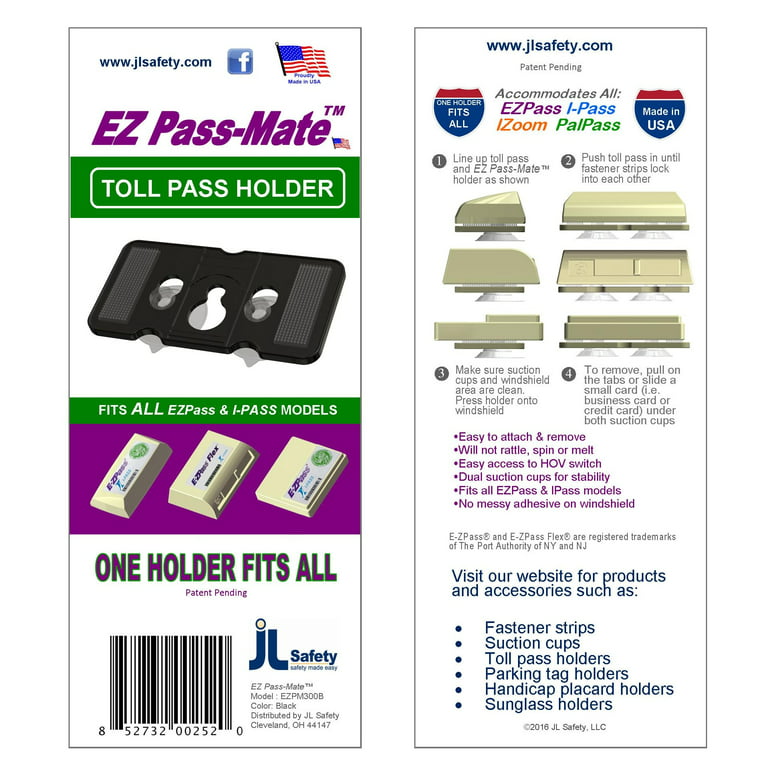 AAA.com  JL Safety - EZ Pass-Mate™ Toll Pass Holder for ALL E-ZPass