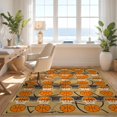 thumbnail image 3 of Design&I 5'x7' Ultra Soft Area Rug, Repeating Hoop Net Motif Bold Stripe Border Center Basketball Flowing Dynamic None Fluffy Washable Non Shedding for Bedroom Living Room Home Office, 3 of 7