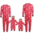 thumbnail image 4 of ZOELNIC Matching Family Christmas Pajamas Set Snowman Hoodie Jumpsuit Romper Holiday Pjs Onesie Sleepwear, 4T, 4 of 9