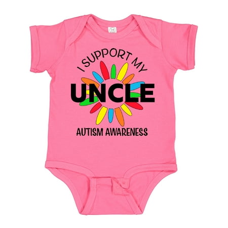 

Inktastic I Support My Uncle Autism Awareness Gift Baby Boy or Baby Girl Bodysuit