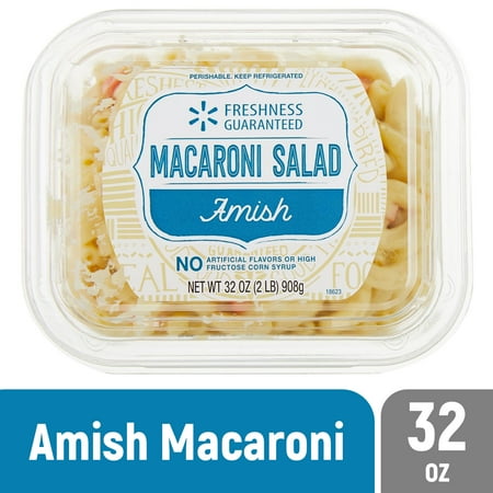 Freshness Guaranteed Amish Macaroni Salad, Ready to Serve, 32 oz Tub (Refrigerated)