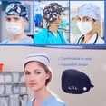 thumbnail image 4 of MesaSe Cotton Operating Hats Nurses Gourd-shaped Dull Polish Assorted Colors Buttons Christmas Day Bouffant Caps, 4 of 5