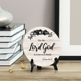thumbnail image 3 of Round For The Lord God Is A Sun And Shield; Psalm 84:11 Wood Color Circle Table Sign (5x5"), 3 of 4