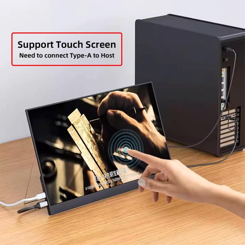 Reverse Displayport Source to Type C USB-C Touchscreen Monitor Male 4K HDTV Cable for Laptop Monitor 2.0m