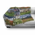 thumbnail image 3 of Summer Soft Flannel Fleece Throw Blanket, Collage with 9 Different Square Framed Freshening Summer Landscapes Rural Nature, Cozy Plush for Indoor and Outdoor Use, 60" x 80", Multicolor, by Ambesonne, 3 of 6