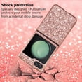 thumbnail image 4 of Compatible with Samsung Galaxy Z Flip 5 Case Glitter Bling Samsung Z Flip 5 Phone Case for Girls Cute Bumper Shockproof Protective Cases (Rose Gold), 4 of 14