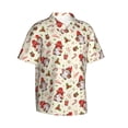 thumbnail image 2 of Daiia cute Santa with Gifts Hawaiian Shirt for Men Gentle Cotton Regular Short Sleeve Casual-Medium, 2 of 9