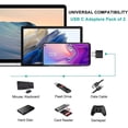 thumbnail image 2 of Usb C To Usb Adapter (2 Pack), Usb Female To Usb-c Male Adapter, Type C To Usb-a Converter, Compatible With Macbook, Usb-c Phone And More (black And S, 2 of 5