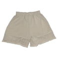 thumbnail image 6 of JIAYUE Women's Shorts Casual Loose Fit Everyday Wear Comfortable Relaxed Solid Color Lace Hem Elastic Waist For Spring Summer Autumn Trendy Female Bottoms, 6 of 6