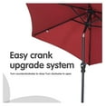 thumbnail image 2 of 7.5FT Patio Umbrella Outdoor Table Umbrella,Market Umbrella with 6 Sturdy Ribs, with Push Button Tilt and Crank for Garden, Lawn, Deck, Backyard & Pool (Red), 2 of 5