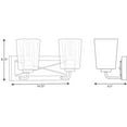 thumbnail image 7 of Briarwood Collection Two-Light Graphite Clear Glass Coastal Bath Vanity Light, 7 of 7