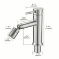 thumbnail image 4 of Cerypsa Brushed Nickle Bathroom Faucet 2 Modes with 360° Rotating Sprayer Aerator, 4 of 6