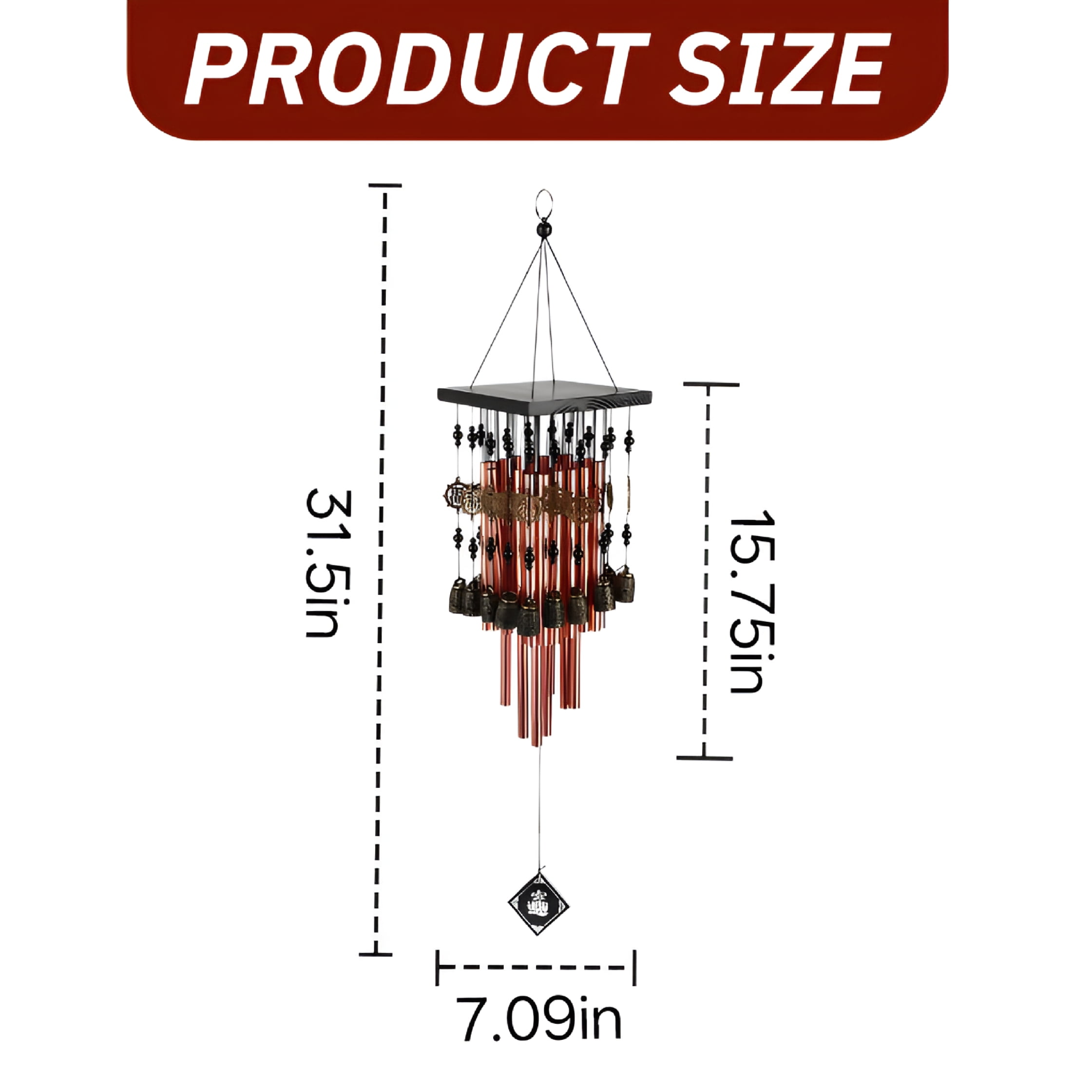 Hibibud Wind Chimes, Elegant Wind Chimes for Outside, Unique Wind Chime for Home Décor, Thoughtful Sympathy Wind Chimes for Remembrance