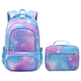 thumbnail image 1 of Mochila BLUEFAIRY para niñas con diseño de sirena, 17 pulgadas, con set de lonchera, 1 of 9
