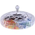 thumbnail image 1 of Assiette de Fruits Transparente Assiette de Fruits Secs Assiette de Noyer Assiette de Bonbons Créative Simple Assiette de Fruits Secs Assiette de Collation avec Couvercle Moderne, 25x15cm, 1 of 5
