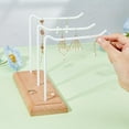 thumbnail image 3 of 1 Tier 3-Row Jewelry Display Rack Detachable L-Hook Jewelry Organizer Holder with Base And Holder Large Capacity White Iron Display Stand for Bracelets Keychains Storage White, 3 of 9