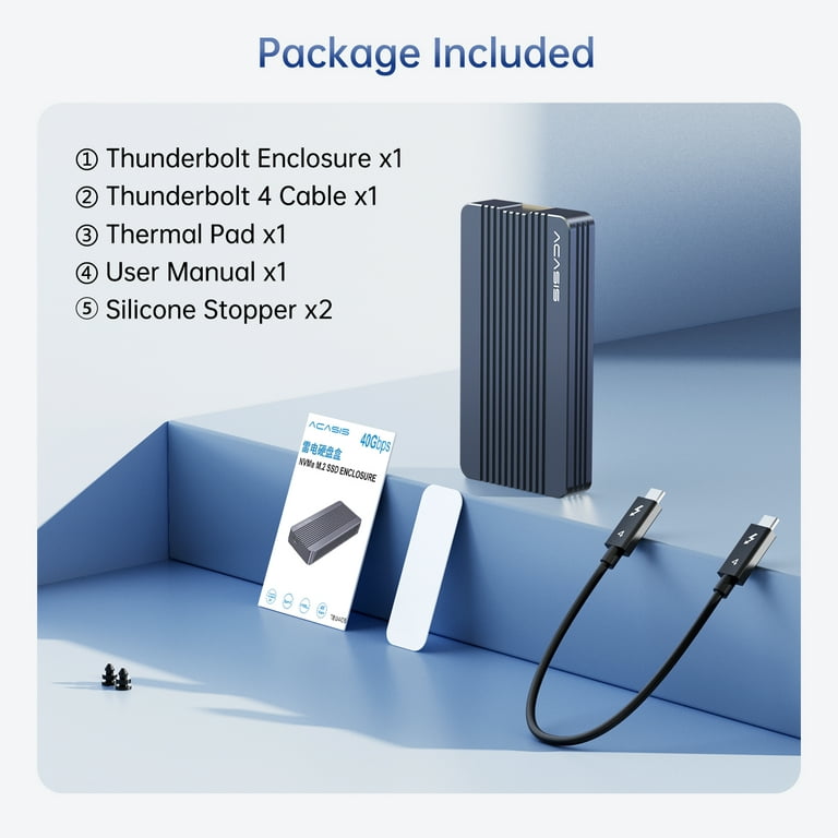 ACASIS 40Gbps Thunderbolt M.2 SSD Enclosure ,Compatible with