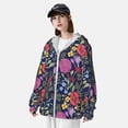 thumbnail image 3 of Daiia Motif Floral UPF 50+ Veste à Capuche Légère Manches Longues pour Femmes Hommes avec Poche Randonnée Extérieur-3TG, 3 of 7