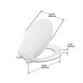 thumbnail image 3 of Kohler Cachet Slow Close Round White Plastic Toilet Seat, 3 of 5